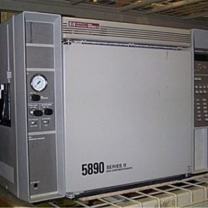 Gas Chromatograph, Hewlett Packard 5890 Series II, Dual injectors and dual detectors.