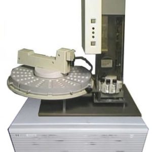 GC Autosampler, HP 7673B including tower, sample tray, and controller.
