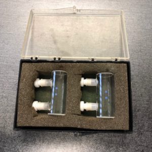 Polarimeter Cell (Cuvette) with PTFE Stopper 50mm path (set of 2), Refurbished