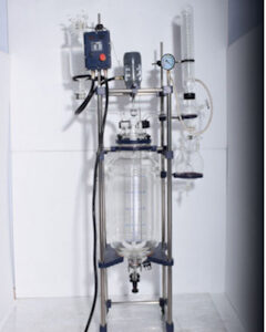 50L SES Jacketed Reactor with Polyscience Chiller and Vacuubrand Vacuum Pump, NEW